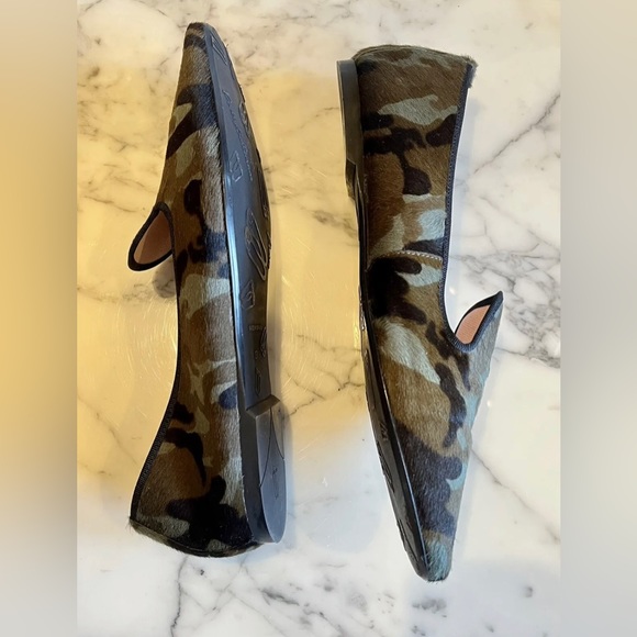 PRETTY BALLERINAS (LOAFERS) Horsehair Camo Flats Size 37 Fab Condition Worn 1x! - Picture 4 of 13